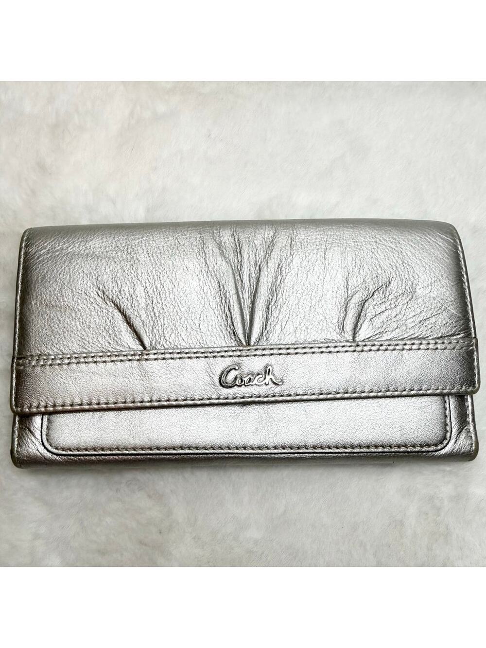 COACH Metallic Silver Wallet